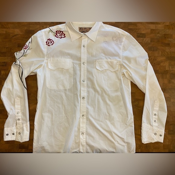 Howe Other - Vintage Howe Embroidered Western Shirt With Pearl Button Snaps